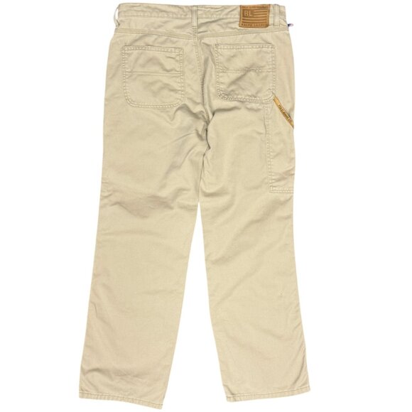 VINTAGE Women's RALPH LAUREN POLO JEANS Co. Saturday Carpenter Khaki Pants | 8 - Picture 3 of 8